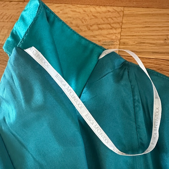 NWT Scott McClintock Petites Vintage Formal Gown Prom Dress Size 6 Turquoise - Picture 11 of 13